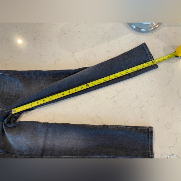 7 For All Mankind Luxe Vintage Italian Fabric Black Distressed Skinny Jeans 23 - Picture 10 of 15